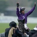 Frankie Dettori celebrates after riding King Of Steel to victory in The Qipco Champion Stakes at Ascot Racecourse. Picture: Alan Crowhurst/Getty Images