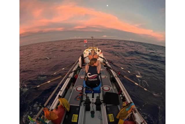 The Wavebreakers, 2,000 miles into their unsupported journey across the Atlantic Ocean.