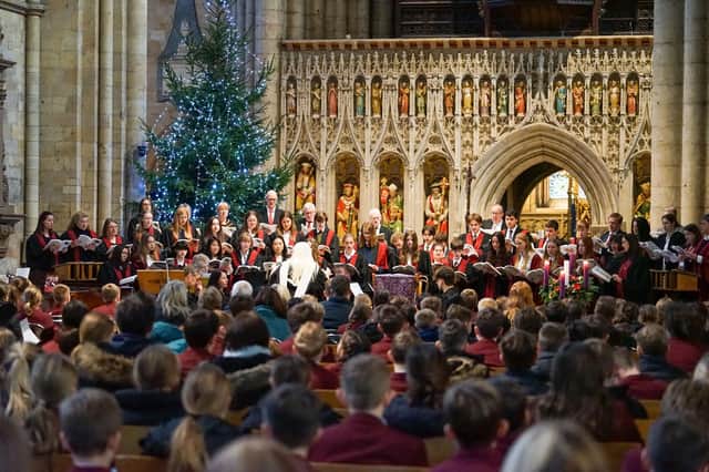 More than 800 Harrogate pupils visited Ripon Cathedral for their school’s annual Advent Service.