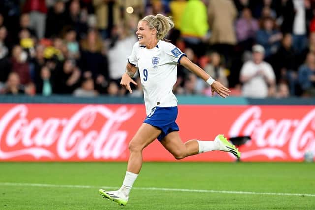 Rachel Daly of England celebrates her team's victory after the FIFA Women's World Cup Australia & New Zealand 2023. (Pic credit: Bradley Kanaris / Getty Images)