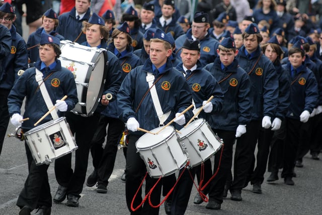 The Easter Parade passing the Old Town Hall in April 2012. Who do you recognise in this photo?