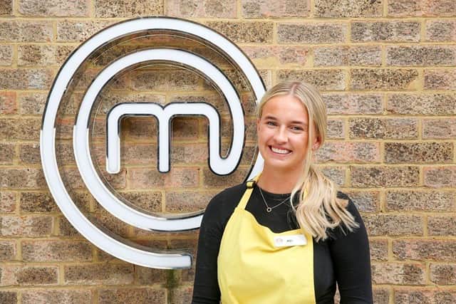 Abi is through to the Masterchef quarter final, which will air on BBC One on Friday, April 19, at 7.30pm. Photo: BBC/Shine TV