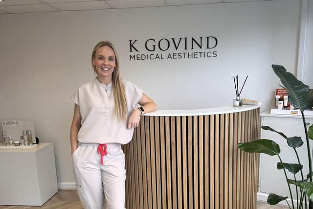 Katie Govind, who runs K Govind Medical Aesthetics in Harrogate offering a range of medical aesthetic treatments.