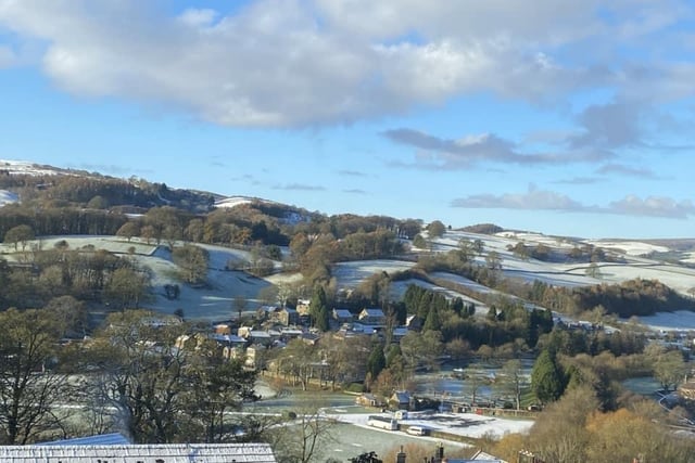 A very snowy morning over Pateley Bridge