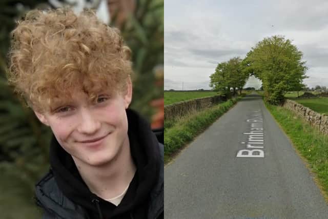 Alfie Lovett, 17, from York, tragically died after the car he was in crashed into a wall on Brimham Rocks Road
