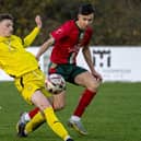Luca Bolino in action during Harrogate Railway's 2-1 NCEL Division One success at Nostell Miners Welfare. Pictures: Scott Merrylees