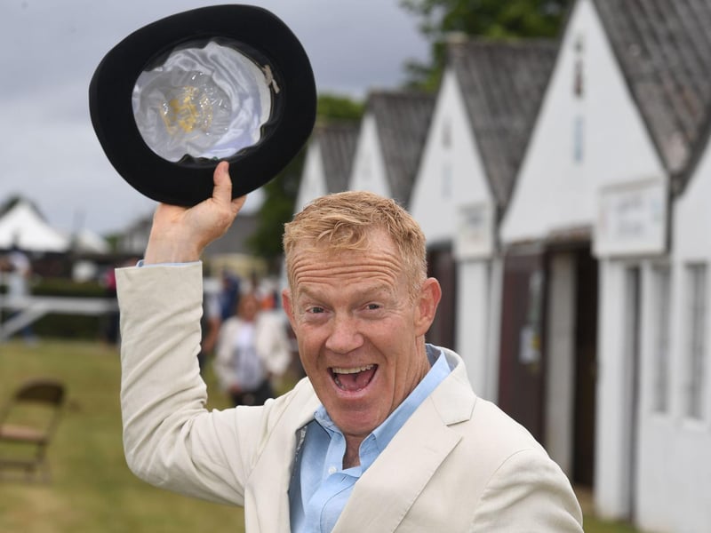 Countryfile presenter Adam Henson enjoying the second day of the show with his bowler hat