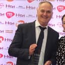 National awards success - Harrogate Hospital Radio Chairman Mark Oldfield collects the Best Programme with Multiple Presenters award. (Picture contributed)