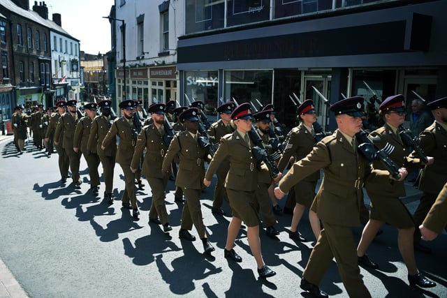 Hundreds of military personnel were part of the event
