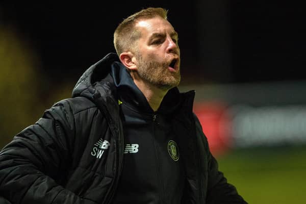 Harrogate Town manager Simon Weaver has implored his players to 'come out fighting' as they look to bounce back from a couple of disappointing performances when they visit Tranmere Rovers this weekend. Picture: Bruce Rollinson