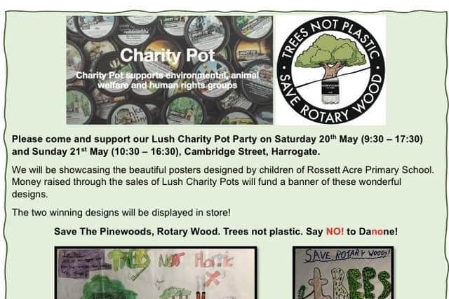 Members of the Save Rotary Wood - Again campaign are linking up with local schools and a local shop to spread their message via the medium of art.
