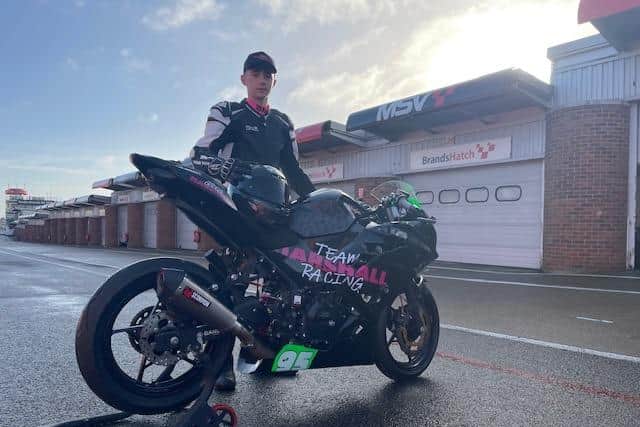 Greg Marshall with his Kawasaki Ninja 400. Picture: Submitted