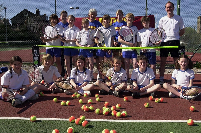 Children from Pannal Primary School at the LTA Play Tennis open day at Harlow Tennis Club in 2006