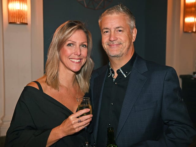Claire Baxter and Andy Baxter enjoying a celebratory drink at the Pickled Sprout in Harrogate