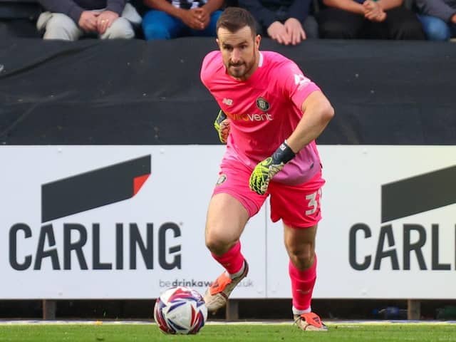 Harrogate Town goalkeeper James Belshaw. Pictures: Matt Kirkham