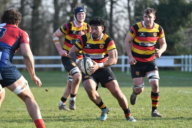 Junior Nuu on the attack for the Aces. Picture: Daniel Kerr