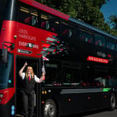 The Harrogate Bus Company has named one of its route 36 double deckers in honour of England Lioness Rachel Daly