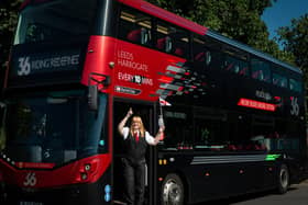 The Harrogate Bus Company has named one of its route 36 double deckers in honour of England Lioness Rachel Daly