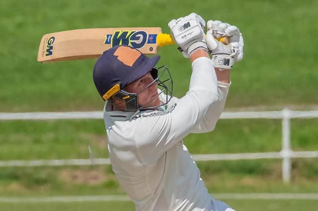 Harry Allinson hit a half-century for Harrogate CC 1st XI before being run out. Picture: Richard Bown