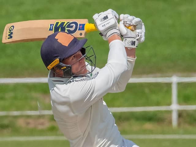 Harry Allinson hit a half-century for Harrogate CC 1st XI before being run out. Picture: Richard Bown