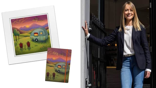 Win Lucy Pittaway mounted print and notebook