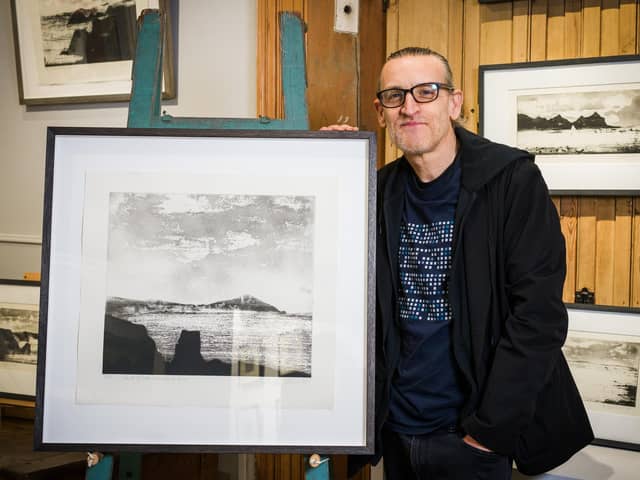 Acclaimed printmaker Jason Hicklin's stunning new etchings inspired by real-life coastal walks are to be premiered in Harrogate. (Picture contributed)
