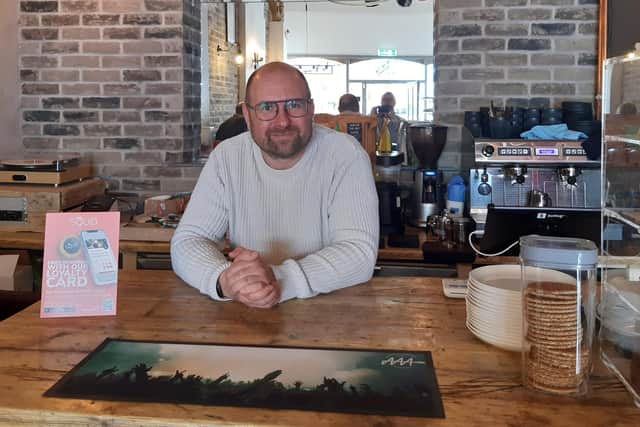 Harrogate owner Dave Swallow who opened AAA Vinyl Coffee House & Bar at 129 Cold Bath Road in May. (Picture Graham Chalmers)