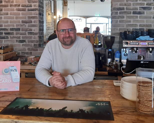Harrogate owner Dave Swallow who opened AAA Vinyl Coffee House & Bar at 129 Cold Bath Road in May. (Picture Graham Chalmers)