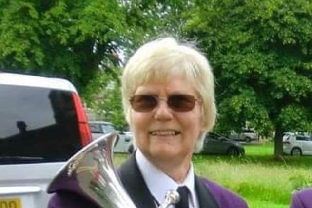 Much-loved figure - Di Wetherell, who was connected to Castle School and Knaresborough Silver Band, in particular, succumbed to cancer at Saint Michael’s Hospice in Harrogate on New Year’s Eve. (Picture contributed)