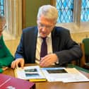 Harrogate and Knaresborough Andrew Jones MP takes Minister Rebecca Pow through the application for Bathing Water Status at the River Nidd at the Department for Environment, Food and Rural Affairs. (Picture contributed)