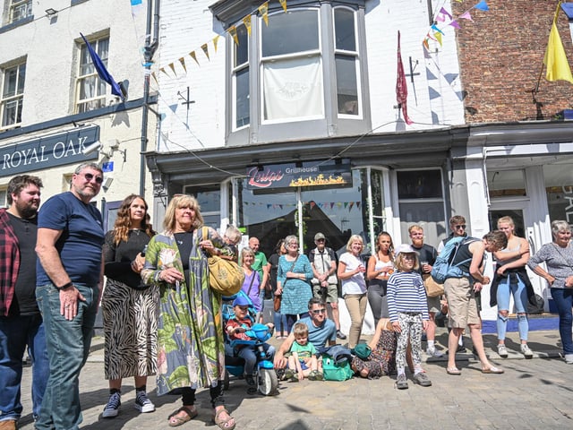 Kirkgate crowds cheered for more whilst children sat, played and enjoyed the freedom of the pedestrian areas.