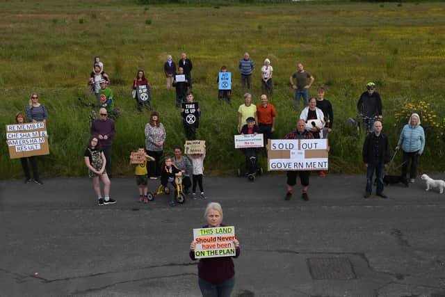 Flashback to 2021 - A protest by members of Kingsley Ward Action Group, which was formed by residents in the Kingsley area of Harrogate in 2020 in  reaction to a swathe of house building and waves of dust, disruption and the loss of green space. (Picture Gerard Binks)