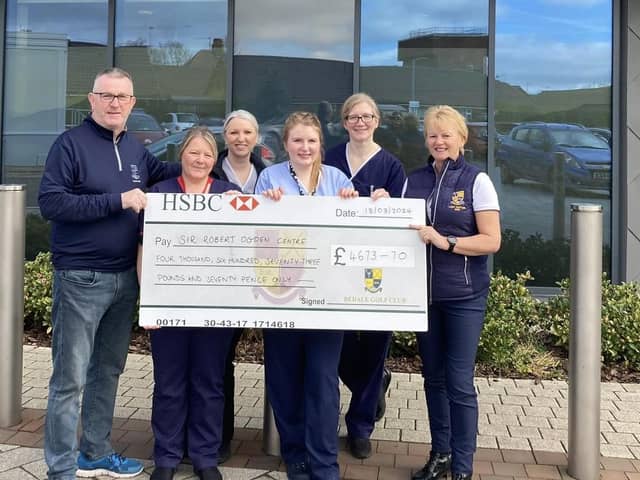 Members at Bedale GC have been raising funds for the Robert Ogden Macmillan Centre in Northallerton. Picture: Submitted