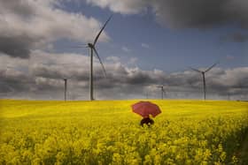 Rain clouds gather above the rapeseed oil fields. (Pic credit: Simon Hulme)