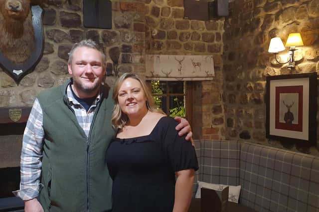 Historic refurbishment - Steve Mortimer and Fay Howell, two of the ownership team at The Staveley Arms in North Stainley in the Harrogate district. (Picture contributed)