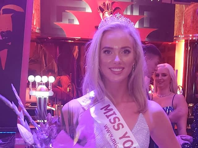 Newly-crowned Miss Yorkshire Chloe McEwen from Harrogate. (Picture contributed)