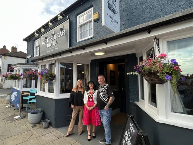 The happy team behind a classic family-family-friendly pub - The White Bear in Bedale has reopened after a £150,000 refurbishment. (Picture contributed)