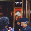 Flashback to 1998 - The young Rory Hoy, second from right, with his mum waiting outside Harrogate Theatre to meet The Queen.