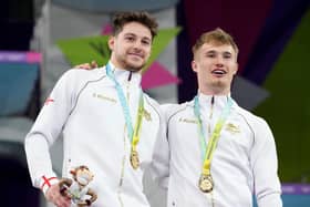 Anthony Harding, left, and Jack Laugher are targeting more medal glory at the Paris Olympics: Tim Goode/PA Wire