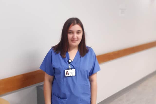 Nominated for an award - Charlize Barik, an intern working at the Sir Robert Ogden Macmillan Cancer Centre in Harrogate.