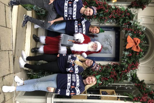 Taking part in the Harrogate Advent Calendar - Santa and the team at Spirit of Harrogate on Montpellier Parade,  the home of award-winning Slingsby Gin.