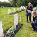Julian Smith MP with Elizabeth Smith, Public Engagement Coordinator for the Commonwealth War Graves Commission