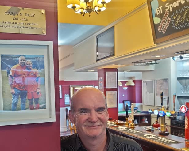 Councillor Michael Schofield, the landlord of the Shepherd’s Dog in Harrogate, has created the tribute to Martyn Daly