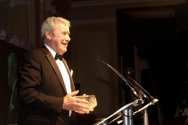 Harrogate estate agent Charles Smailes pictured in 2007 receiving the Lifetime Achievement Award at the Harrogate Advertiser’s annual Harrogate Business Awards.(Picture  Marcus Corazzi/2903077p)