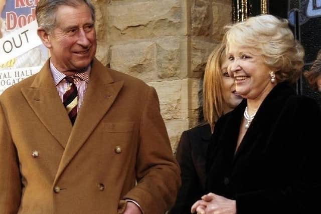 Flashback to 2008 - The then HRH Prince Charles and Mrs Lilian Mina MBE at the official opening of the Royal Hall in Harrogate. (Picture contributed)