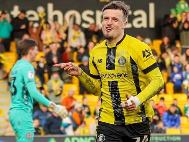 Josh March finished the 2024/25 campaign as Harrogate Town's leading goal-scorer having hit the back of the net nine times. Pictures: Matt Kirkham