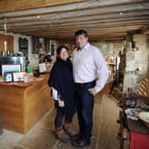 Chris Prince the Chairman of the Nidderdale Show, pictured with his wife Caroline at Toft Gate Barn Cafe, Greenhow.