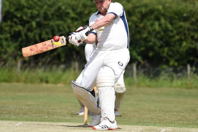 Masham batsman Simon Wordsworth edges the ball behind and is dismissed during his side's loss to Birstwith.