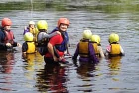 Pictured: Nidderdale Girl Guides canoeing at Mill Pond, Pateley Bridge.