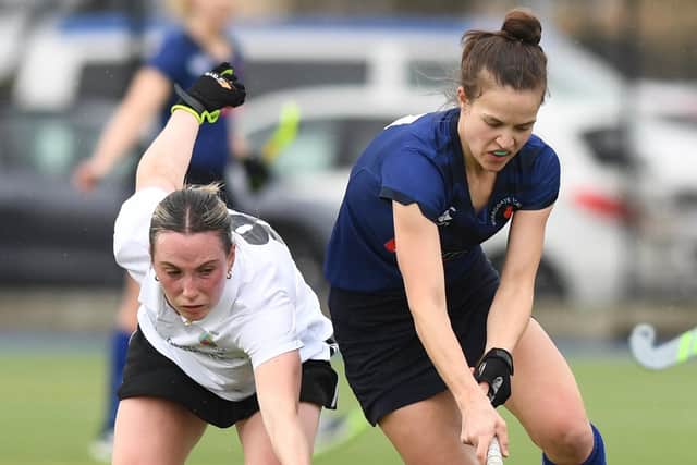 Lucy Wood, right, is stepping down from her role as captain of Harrogate Hockey Club Ladies 1st XI. Picture: Gerard Binks